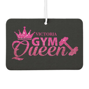Funky hot roze gepersonaliseerde faux glitter Gym Luchtverfrisser