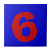 Funky House Numbers Tegeltje (Voorkant)