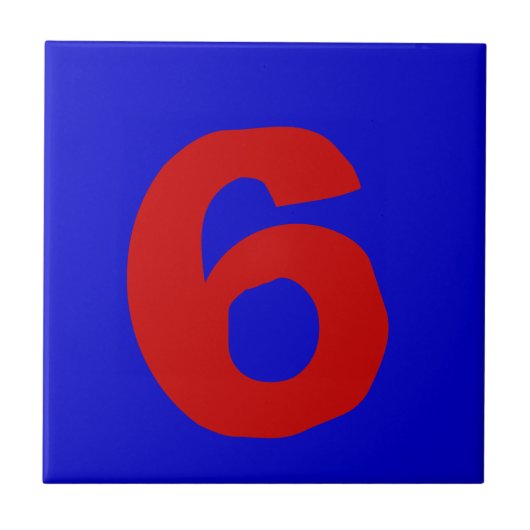 Funky House Numbers Tegeltje (Voorkant)