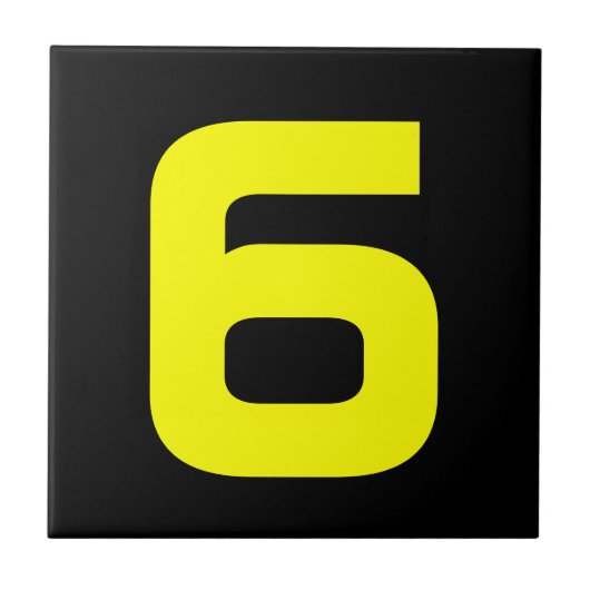 Funky House Numbers Tegeltje (Voorkant)