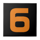 Funky House Numbers Tile Tegeltje (Voorkant)