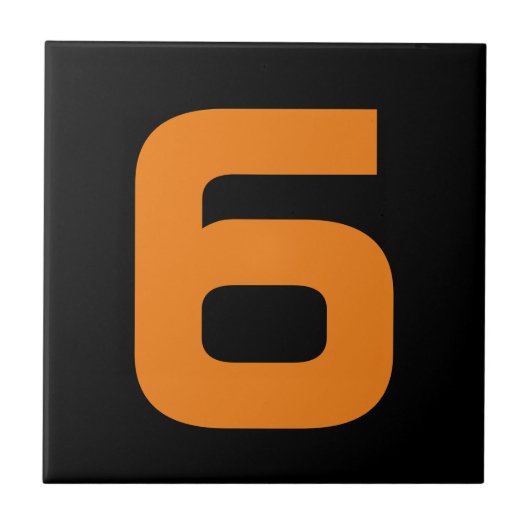 Funky House Numbers Tile Tegeltje (Voorkant)