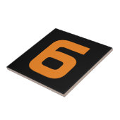 Funky House Numbers Tile Tegeltje (Zijkant)