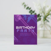 Funky House Party Uitnodiging voor verjaardag (Staand voorkant)