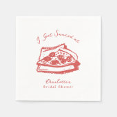 Funky I Got Sauced Pizza Bruiloftsfeest Servet (Voorkant)