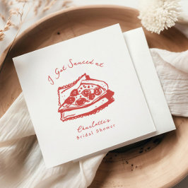 Funky I Got Sauced Pizza Bruiloftsfeest Servet