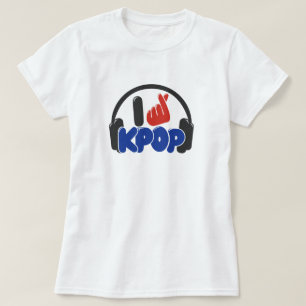 Funky I LOVE KPOP LOGO Basic T-shirt