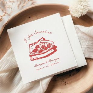 Funky Ik heb Sauced Pizza repetitie diner Servet