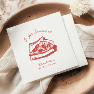 Funky Ik heb Sauced Pizza Vrijgezellenfeest Servet