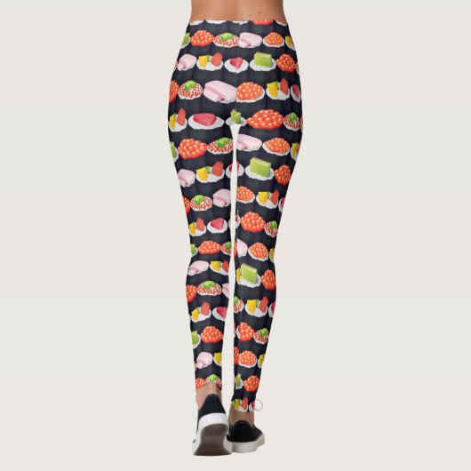 Funky Illustrated Sushi Leggings (Achterkant)