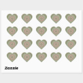 Funky ingewikkelde eclectische Boho Hippie Xmas Ma Hart Sticker (Vel)