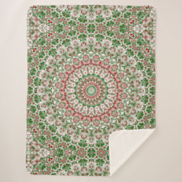 Funky ingewikkelde eclectische Boho Hippie Xmas Ma Sherpa Deken