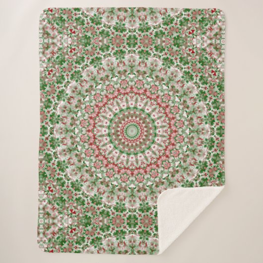 Funky ingewikkelde eclectische Boho Hippie Xmas Ma Sherpa Deken (Voorkant)