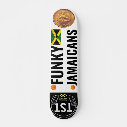 FUNKY JAMAICANS 7 3/4" Skateboard Deck (Voorkant)