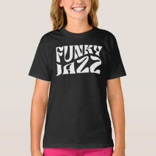 Funky Jazz Muziek Vet Typografie T-shirt