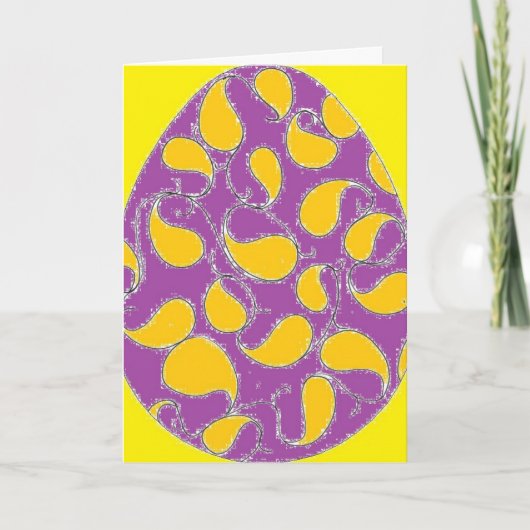 Funky Kaart van Paisley Pasen (Voorkant)