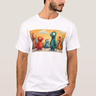 Funky Kaiju: Osaka-monsterkunst - Verspreid geluks T-shirt