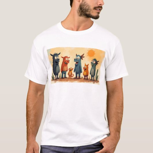 Funky Kaiju: Osaka-monsterkunst - Verspreid vreugd T-shirt (Voorkant)