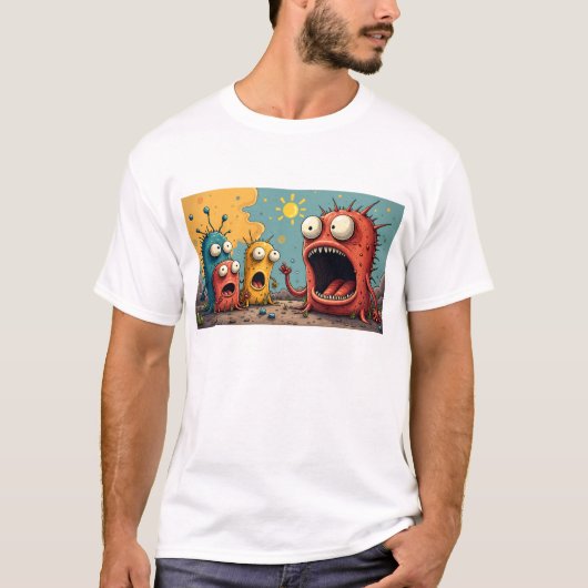 Funky Kaiju Osaka-monsterkunst verspreidt vreugde T-shirt (Voorkant)