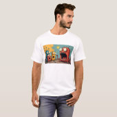 Funky Kaiju Osaka-monsterkunst verspreidt vreugde T-shirt (Voorkant volledig)