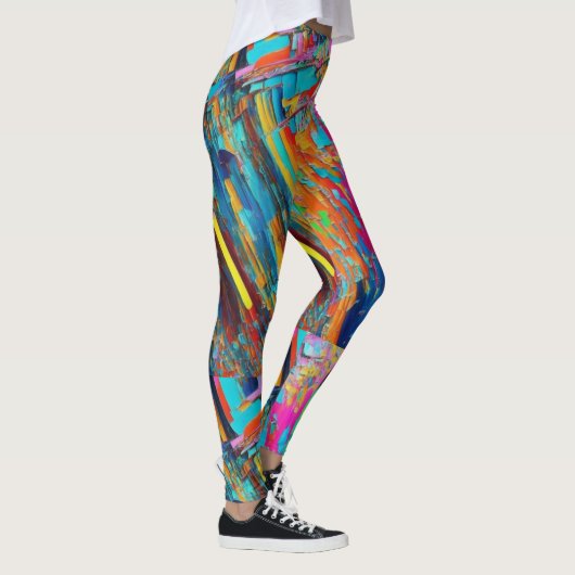 Funky Kaleidoscoop kleurrijke leggings (Rechts)