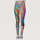 Funky Kaleidoscoop kleurrijke leggings (Voorkant)