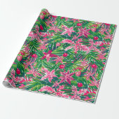 Funky Kerstblad Cadeaupapier (Uitgerold)