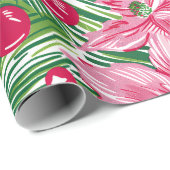 Funky Kerstbladpatroon Cadeaupapier (Rol Hoek)
