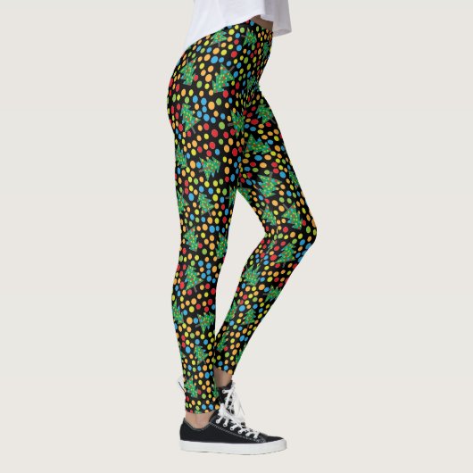 Funky kerstbomen en Polka Dots Leggings (Rechts)
