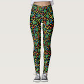 Funky kerstbomen en Polka Dots Leggings (Voorkant)
