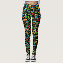 Funky kerstbomen en Polka Dots Leggings