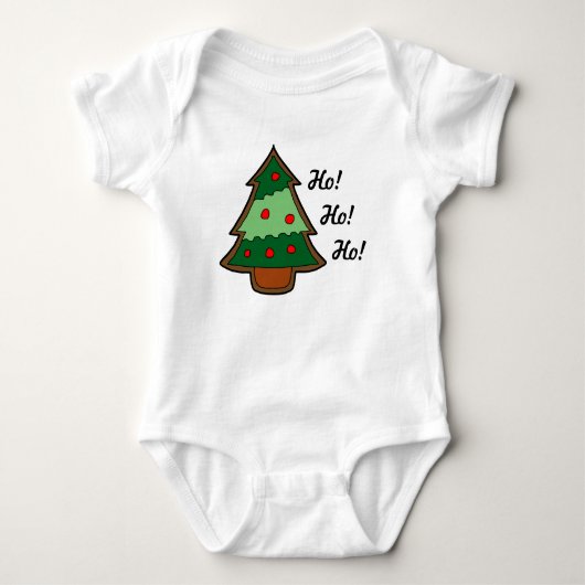Funky Kerstboom Ho Ho Ho Romper (Voorkant)