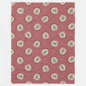 Funky Kerstdeken 70s Pastel Kerstvreugde Fleece Deken (Voorkant)