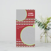 Funky Kerststippen Foto Kerstkaart (Staand voorkant)