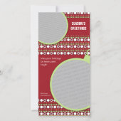 Funky Kerststippen Foto Kerstkaart (Voorkant)