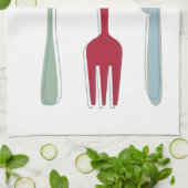 Funky Keukengerei Midden-eeuw Retro Theedoek (Gevouwen)