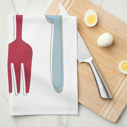 Funky Keukengerei Midden-eeuw Retro Theedoek (Quarter Fold)