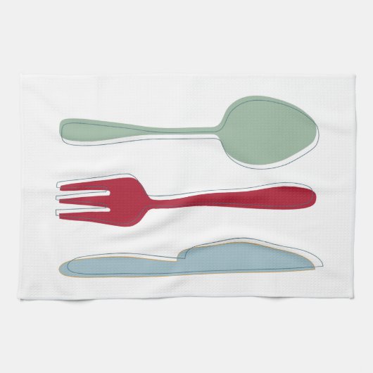 Funky Keukengerei Midden-eeuw Retro Theedoek (Horizontaal)