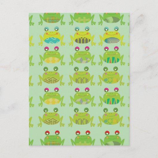 funky kikker kikkers briefkaart (Voorkant)