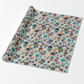 funky Kind buitenruimte patroon Cadeaupapier (Uitgerold)