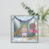 Funky  Kind Veranderde Kunst Collage Flat Kaart (Staand voorkant)