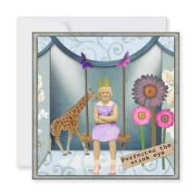 Funky Kind Veranderde Kunst Collage Flat Kaart