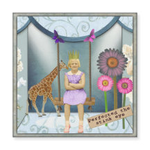 Funky  Kind Veranderde Kunst Magnetische Kaart