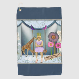 Funky  Kind Veranderde Kunstcollage Golfhanddoek