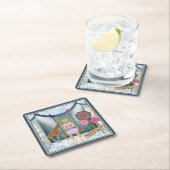 Funky  Kind Veranderde Kunstcollage Kartonnen Onderzetters (Insitu)