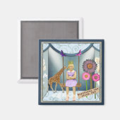 Funky  Kind Veranderde Kunstcollage Magneet (Voorkant / Achterkant)