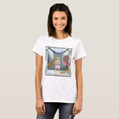 Funky  Kind Veranderde Kunstcollage T-shirt (Voorkant volledig)