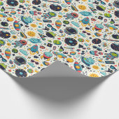 funky Kind's buitenruimte patroon Wrapping Paper Cadeaupapier (Hoek)