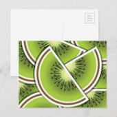 Funky kiwi fruitwig briefkaart (Voorkant / Achterkant)