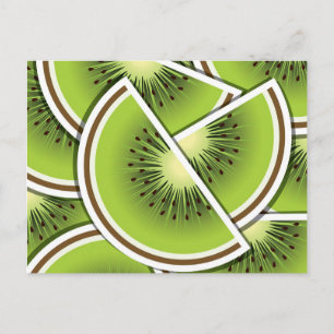 Funky kiwi fruitwig briefkaart